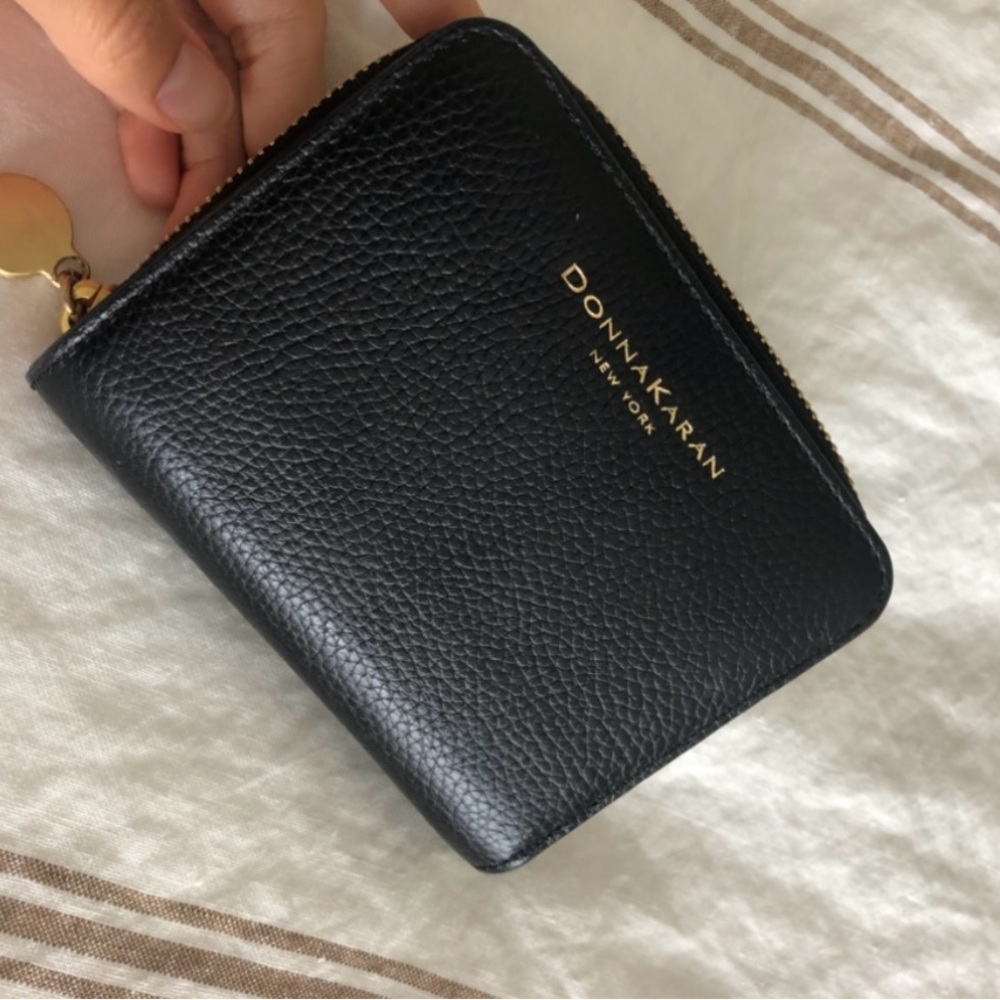 Donna Karan Black Textured Wallet